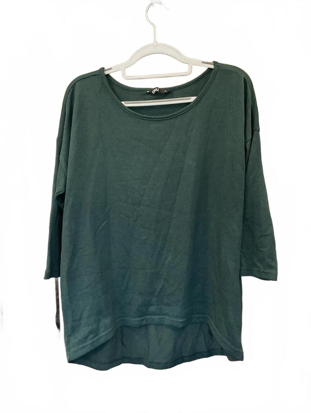 ONLY Womens Dark Green Sweater Round Neck Size M